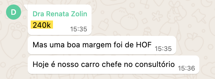 Print de mensagem de mentorada Reconecta