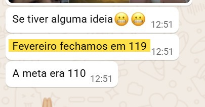 Print de mensagem de mentorada Reconecta