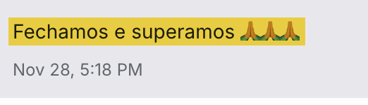 Print de mensagem de mentorada Reconecta